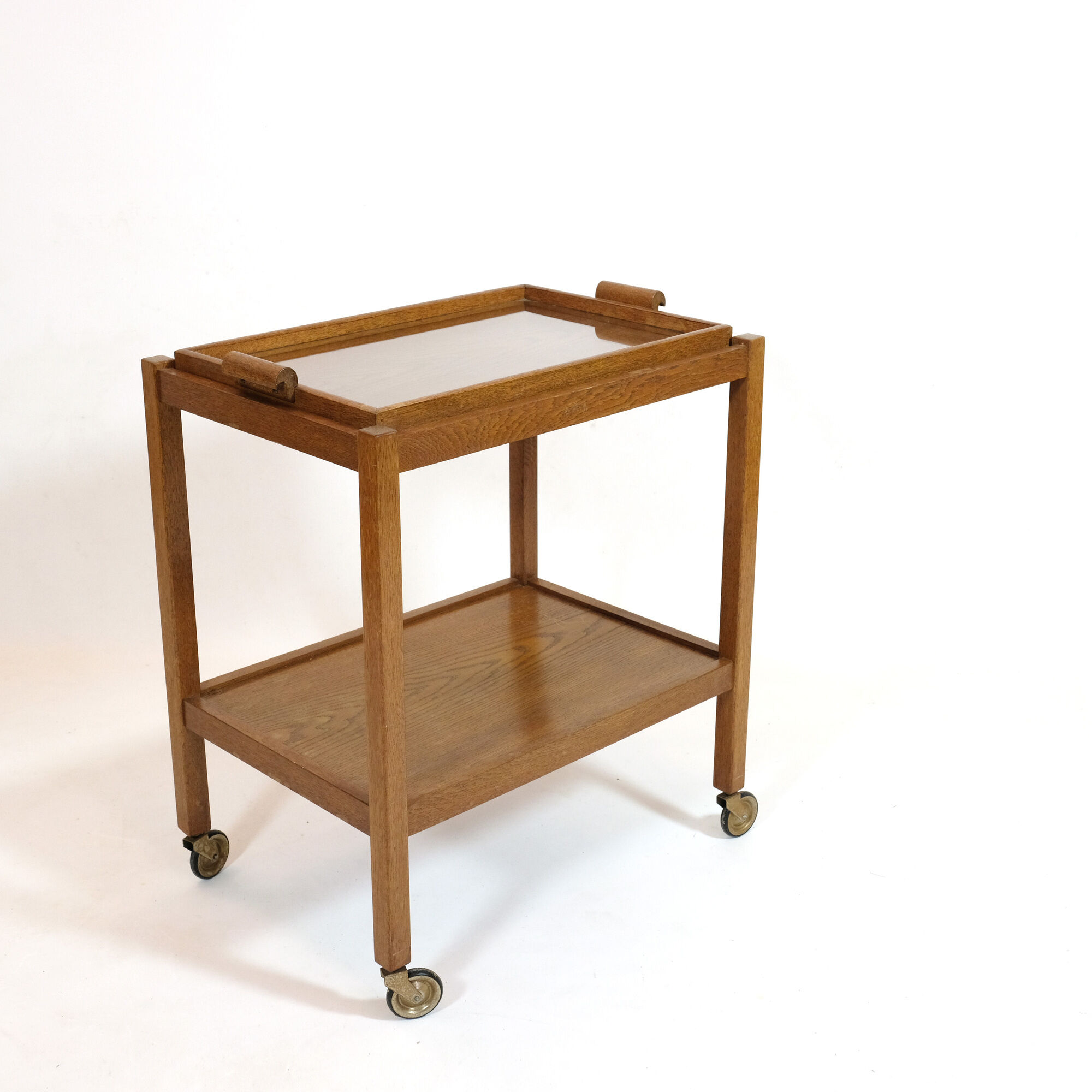 Light wood service and removable top from the 60s and 70s.