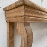 Raw oak butt console