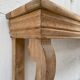 Raw oak butt console
