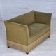 1970s, Danish 2-seater sofa, original green furniture velour.
