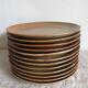 Service 12 assiettes plates grès Village NCF France
