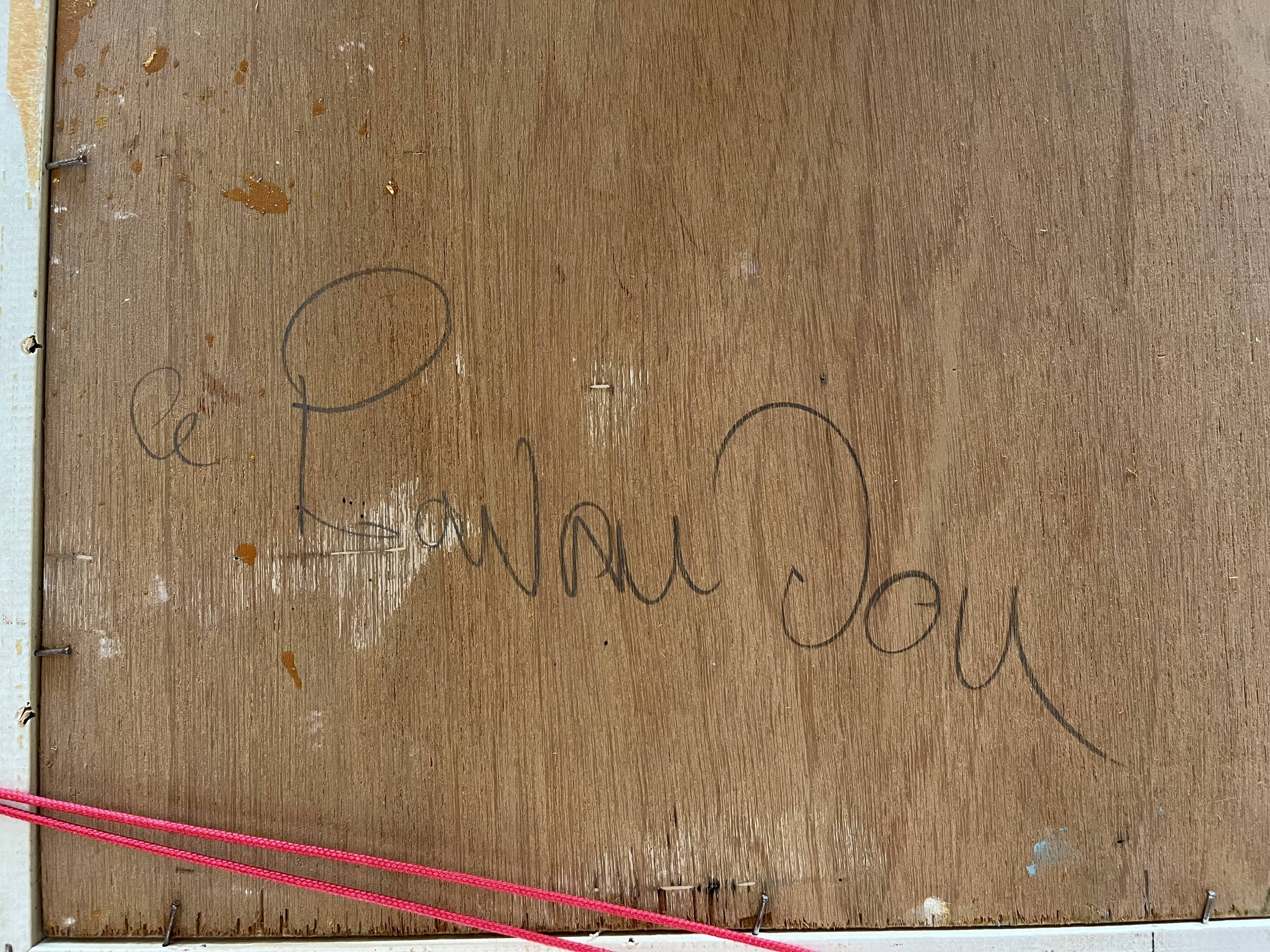 Le Lavandou, oil on panel signed Faraoni