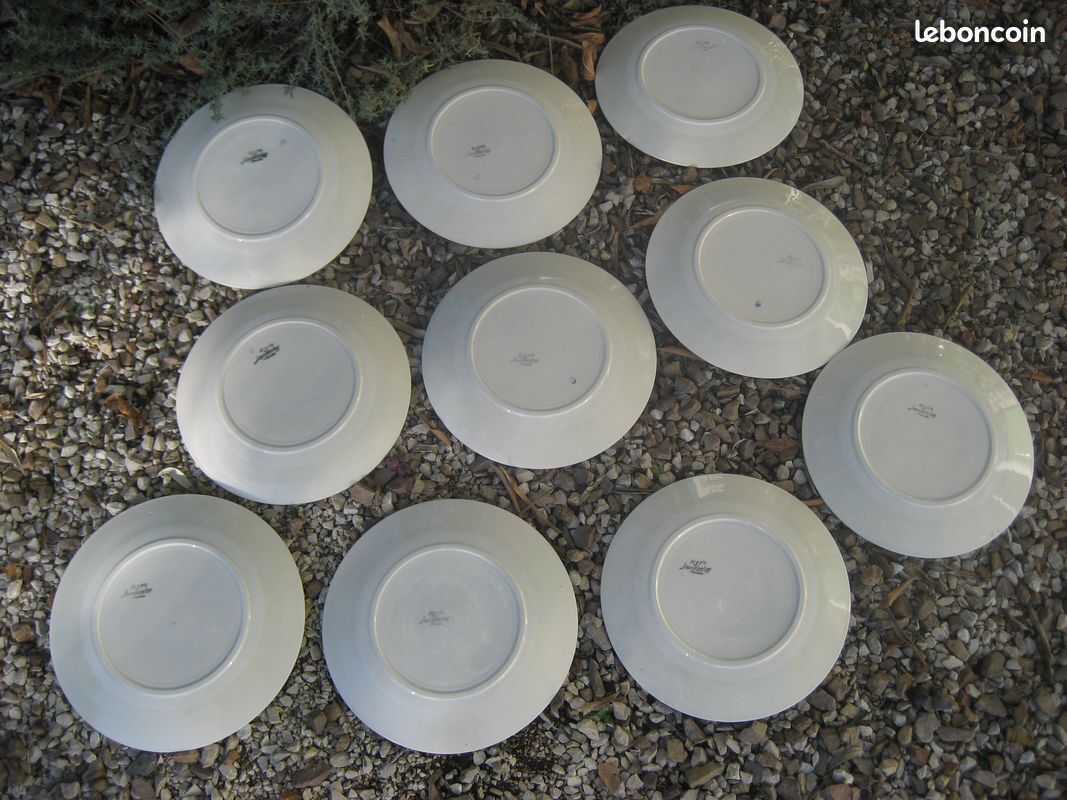 Lot of 10 plates Digoin Sarreguemines