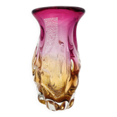 Vase Studio Glass Josef Hospodka Chribska Sommerso Silver Leaf