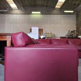 Canapé d'angle modulable Socrates en cuir bordeaux par Poltrona Frau, 1970