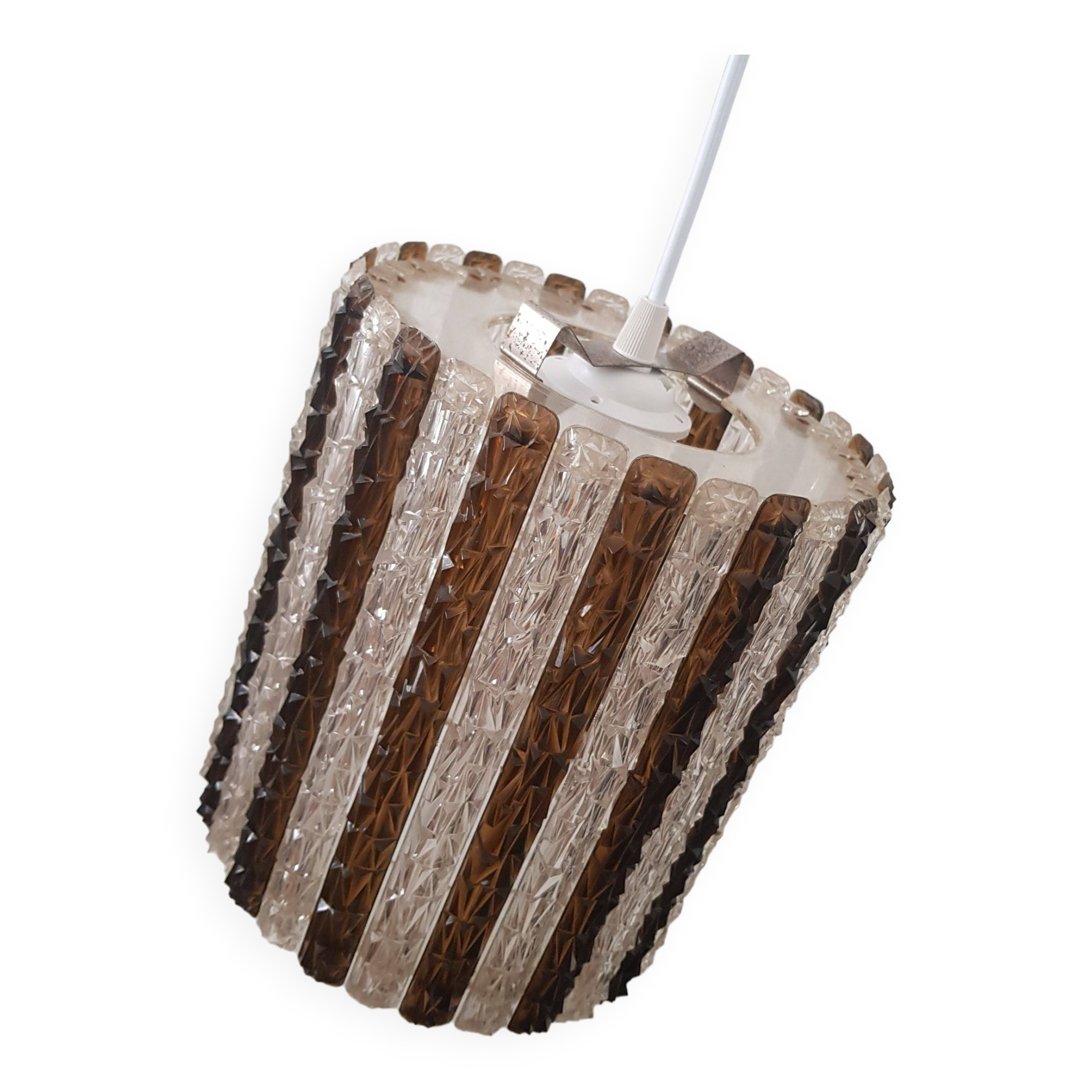 Cylindrical suspension in two-tone plastic 1970s