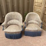 Pair of toad armchairs