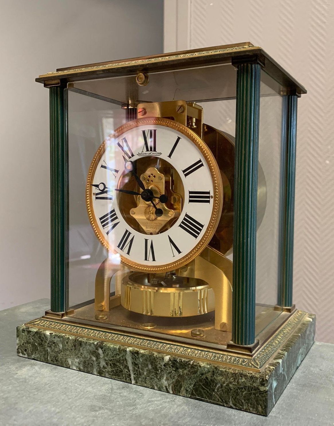 Pendule cage vers 1965 Jaeger-Lecoultre atmos modéle Vendôme