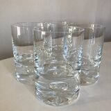 Set of 4 glasses bubble whiskey cups 1970