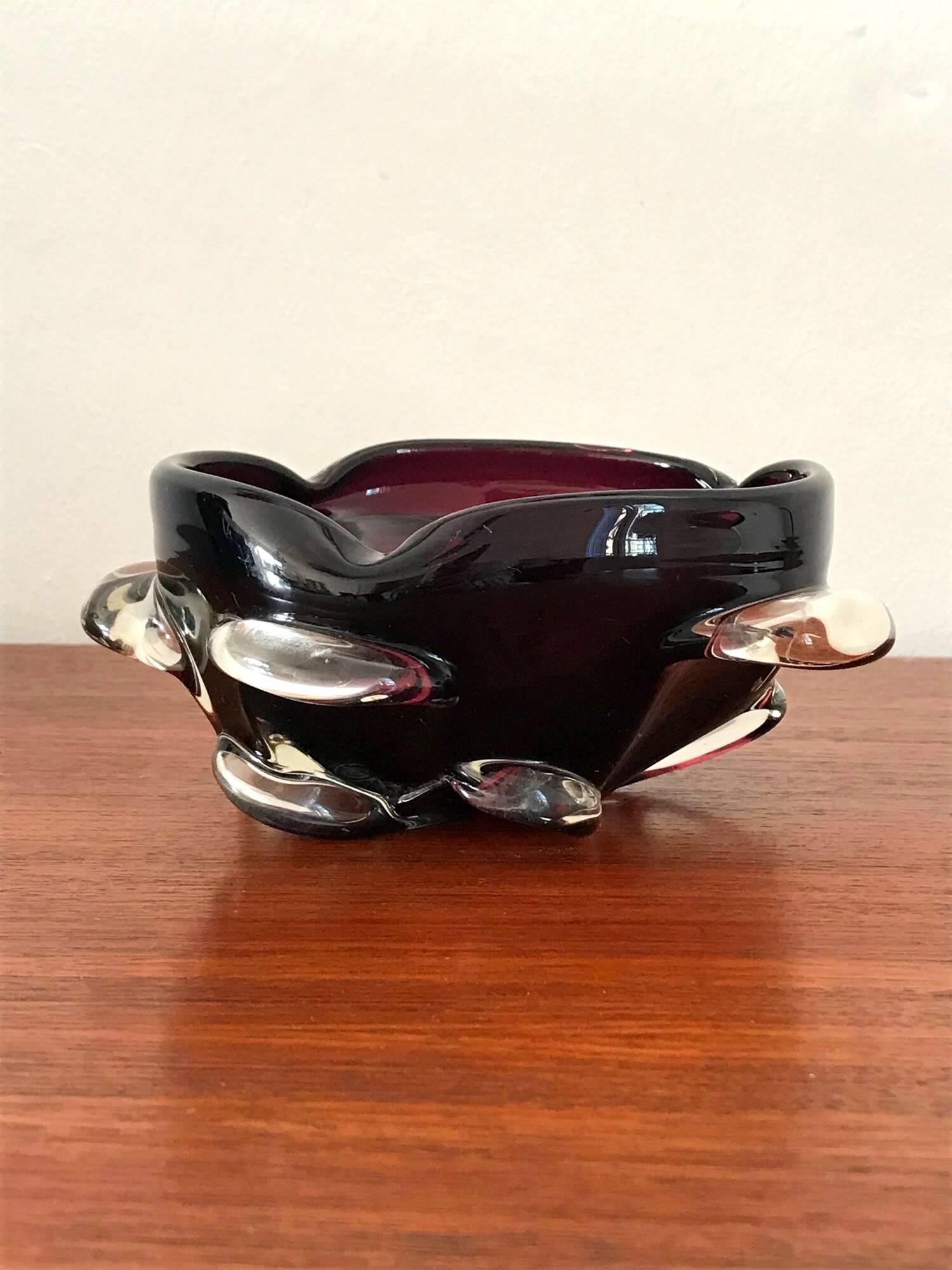 Vide poche en verre de Murano vintage années 60