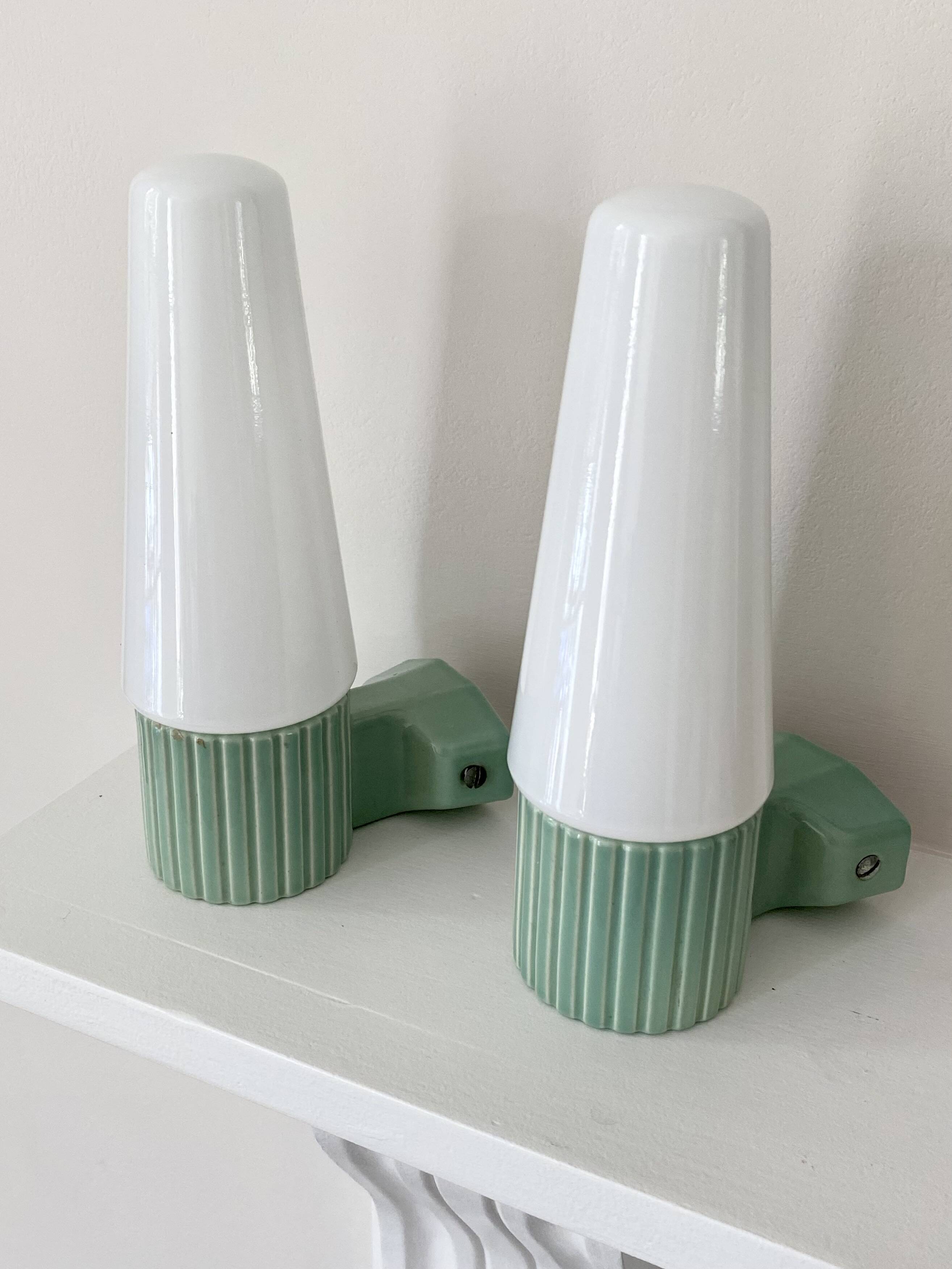 Sigvard Bernadotte ceramic base wall lights