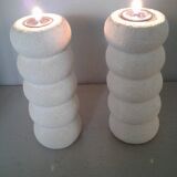 Pair of stone candlesticks