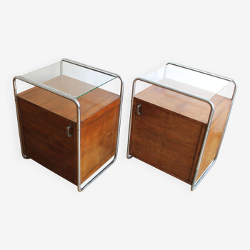 Pair of 1930's Modernist bedside tables