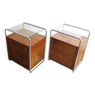 Pair of 1930's Modernist bedside tables