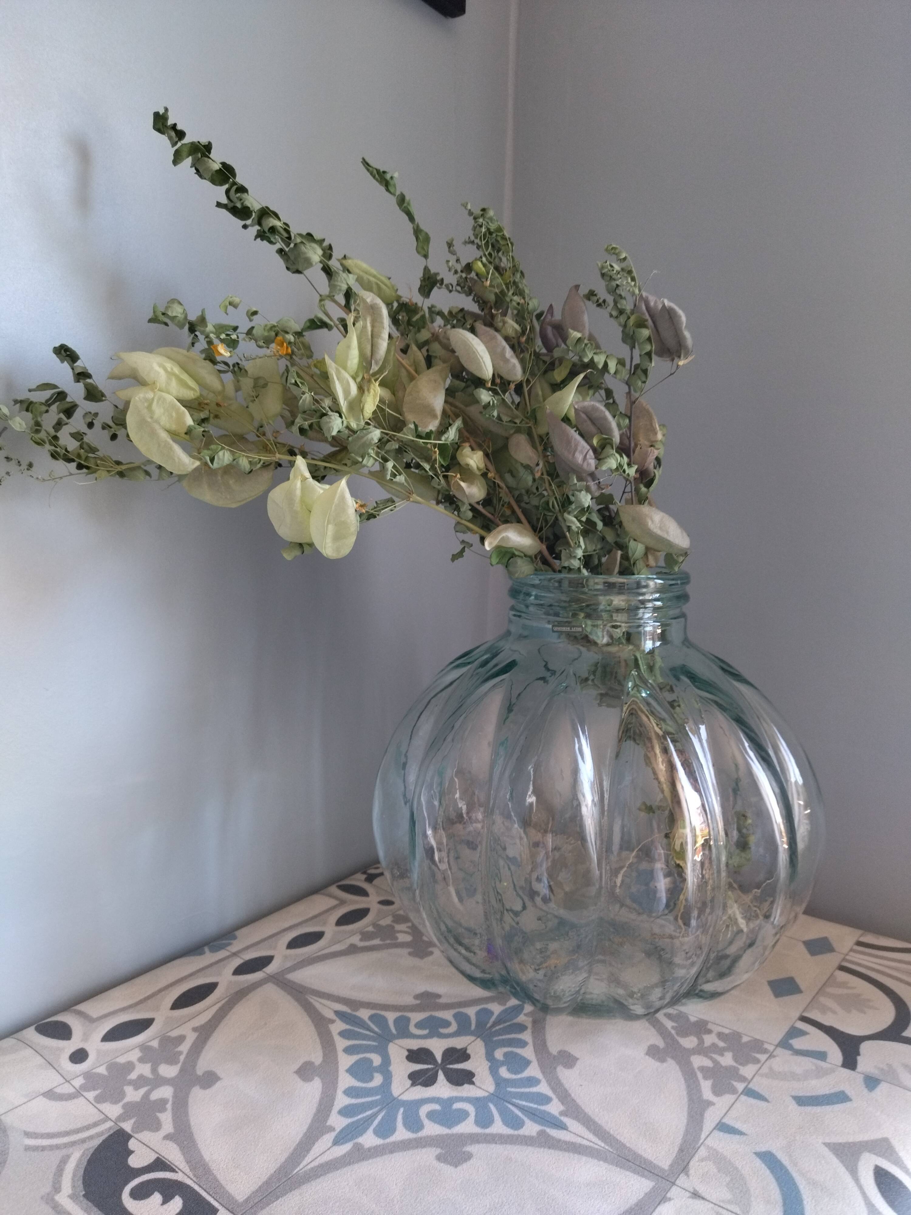 Canister glass geneviève lethu vintage