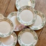 Set of 8 vintage plates in palmyre de sarreguemines iron earth (lot 3)