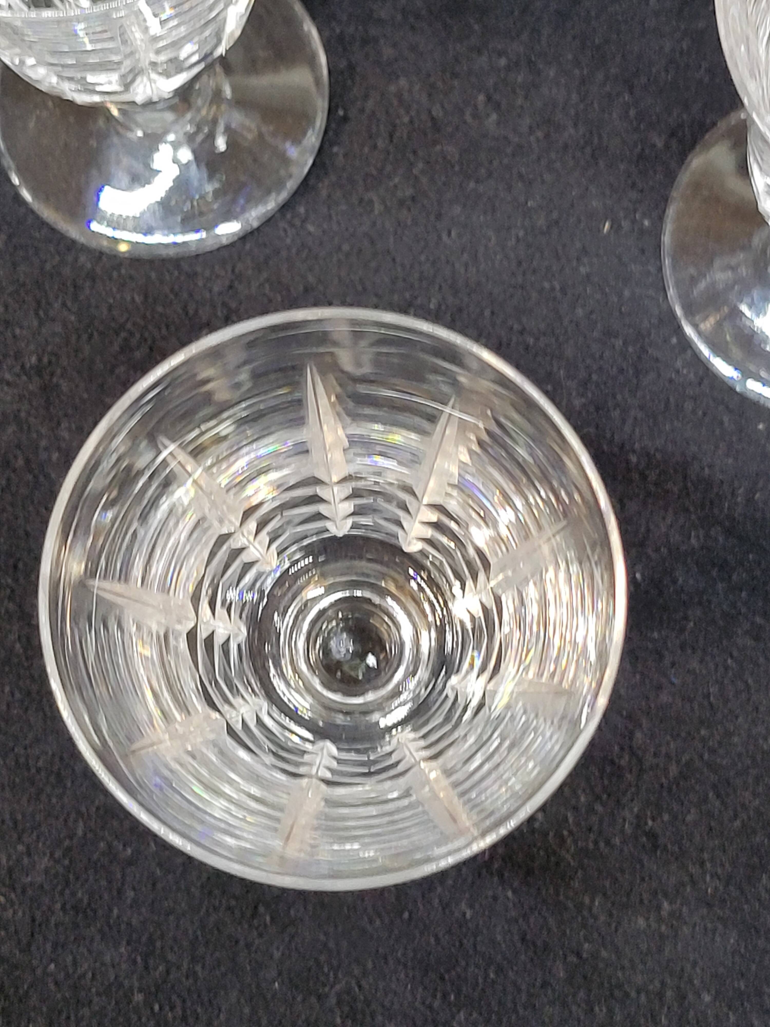 6 bayel cut crystal port glasses