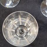 6 verres a porto en cristal cristallin taillé bayel