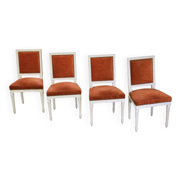 Ensemble de 4 chaises style Louis XVI 1970’s