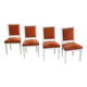 Set of 4 Louis XVI style chairs from the 1970s.