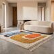 Tapis berbère beni ouraine à motifs colorés taille 150 x 250 cm