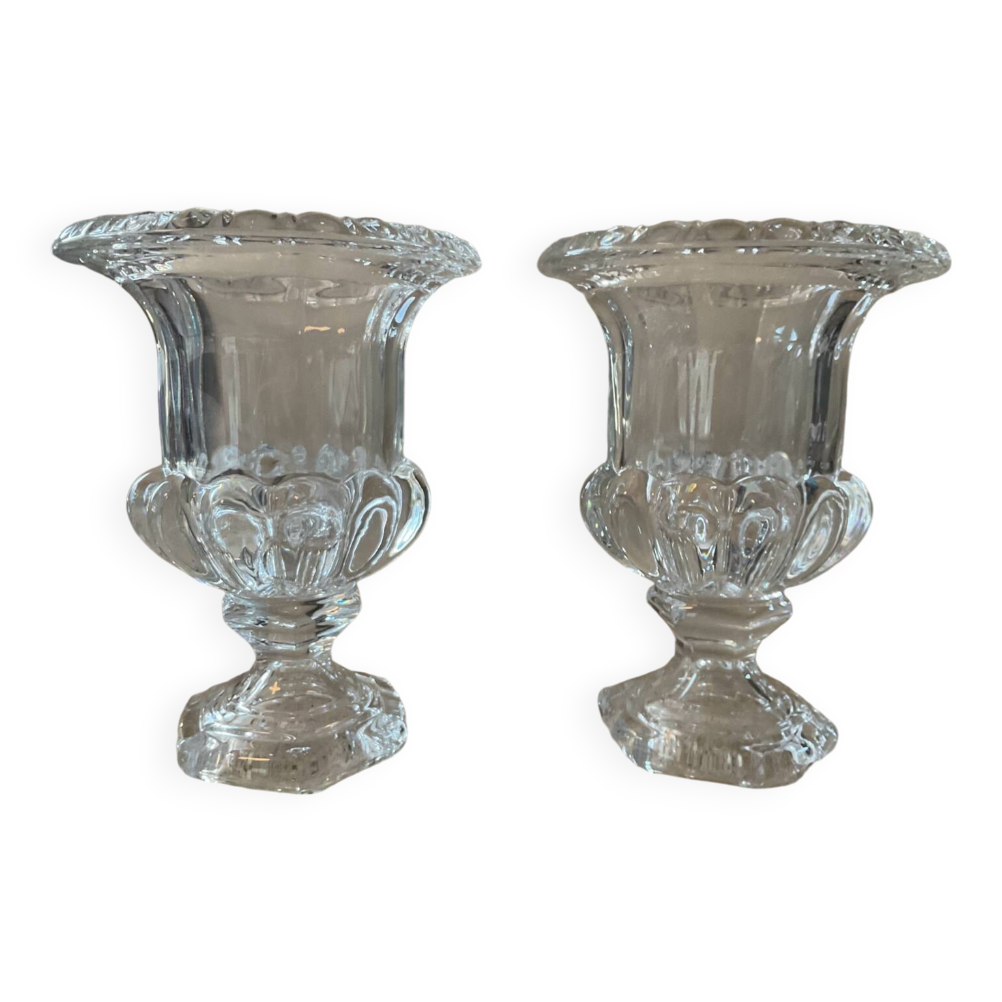 Paire de vase Médicis en cristal