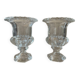 Pair of Medici crystal vases