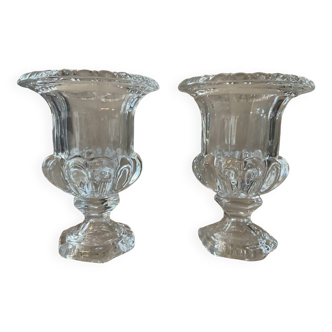 Paire de vase Médicis en cristal