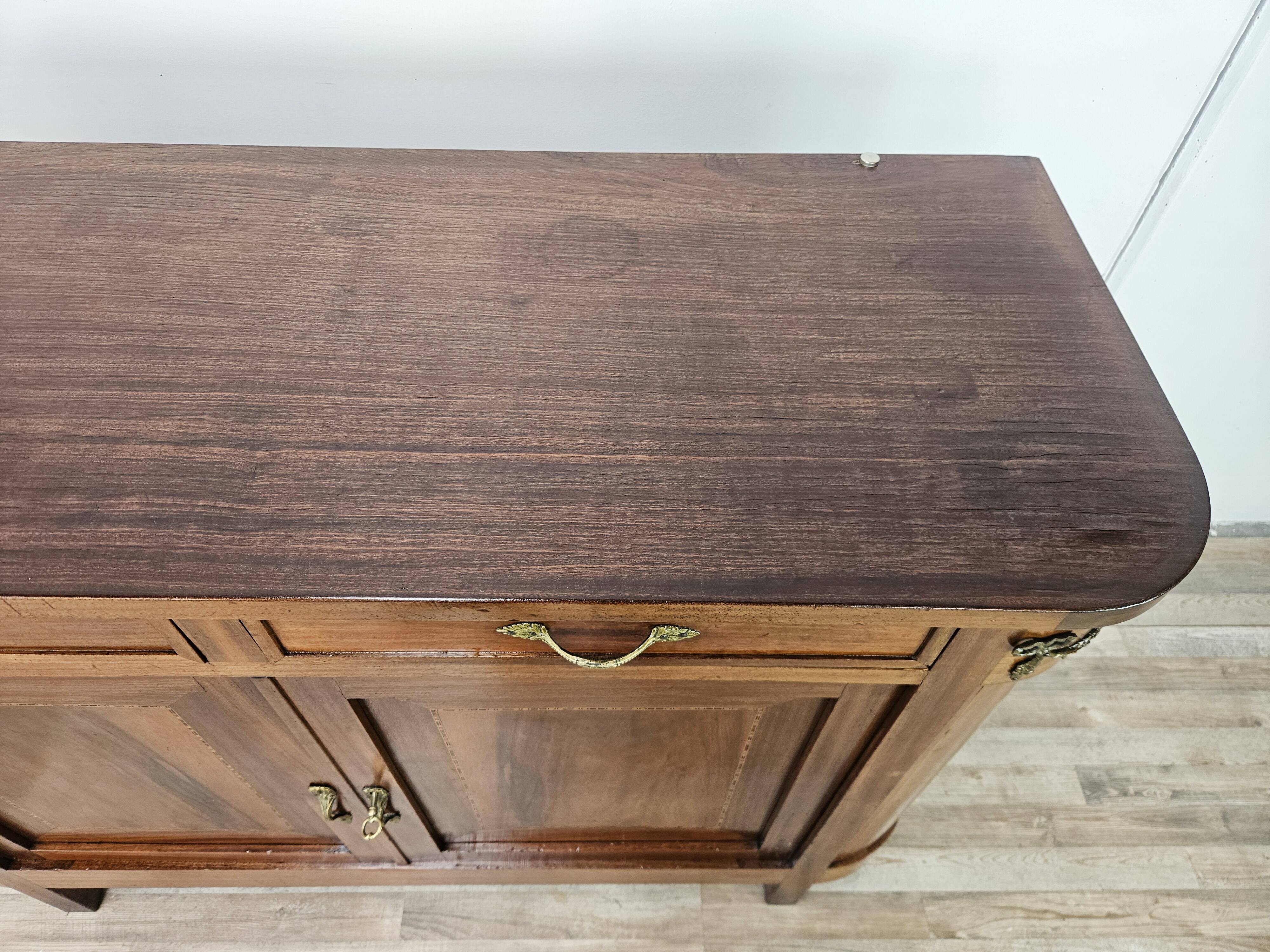 Early 20th century Art Nouveau sideboard with brass decorations