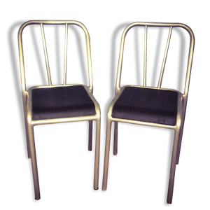 Paire de chaises tube