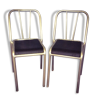 Paire de chaises tube