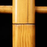 Vintage Scandinavian style pine ball coat rack