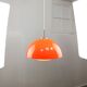 Lampe à suspension en verre acrylique orange de style Space Age, Italie, années 1970