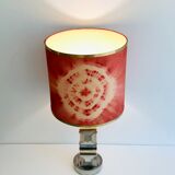 Vintage living room lamp pewter base, Italy 60s