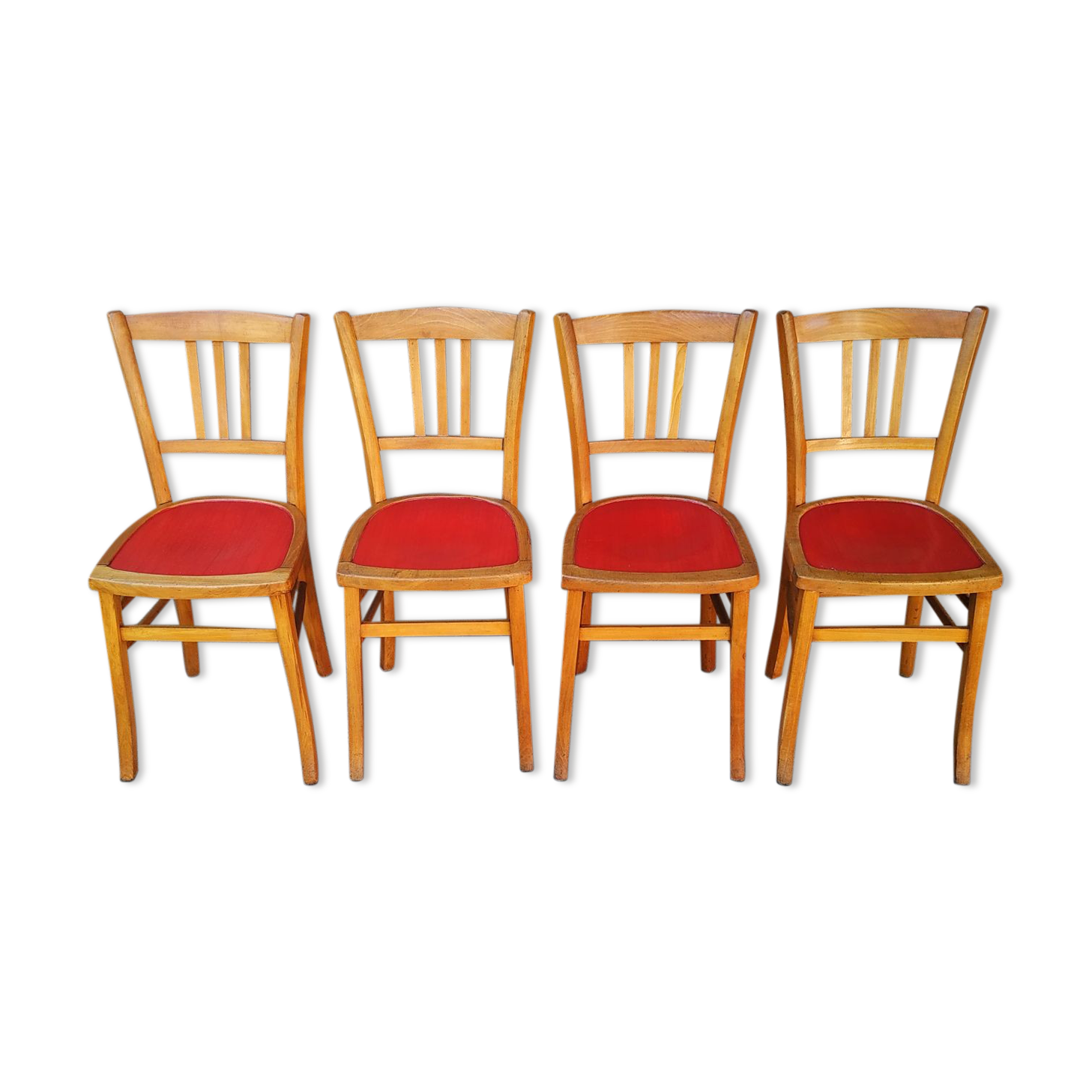 Set of four bistro chairs