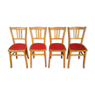 Série de quatre chaises bistrot