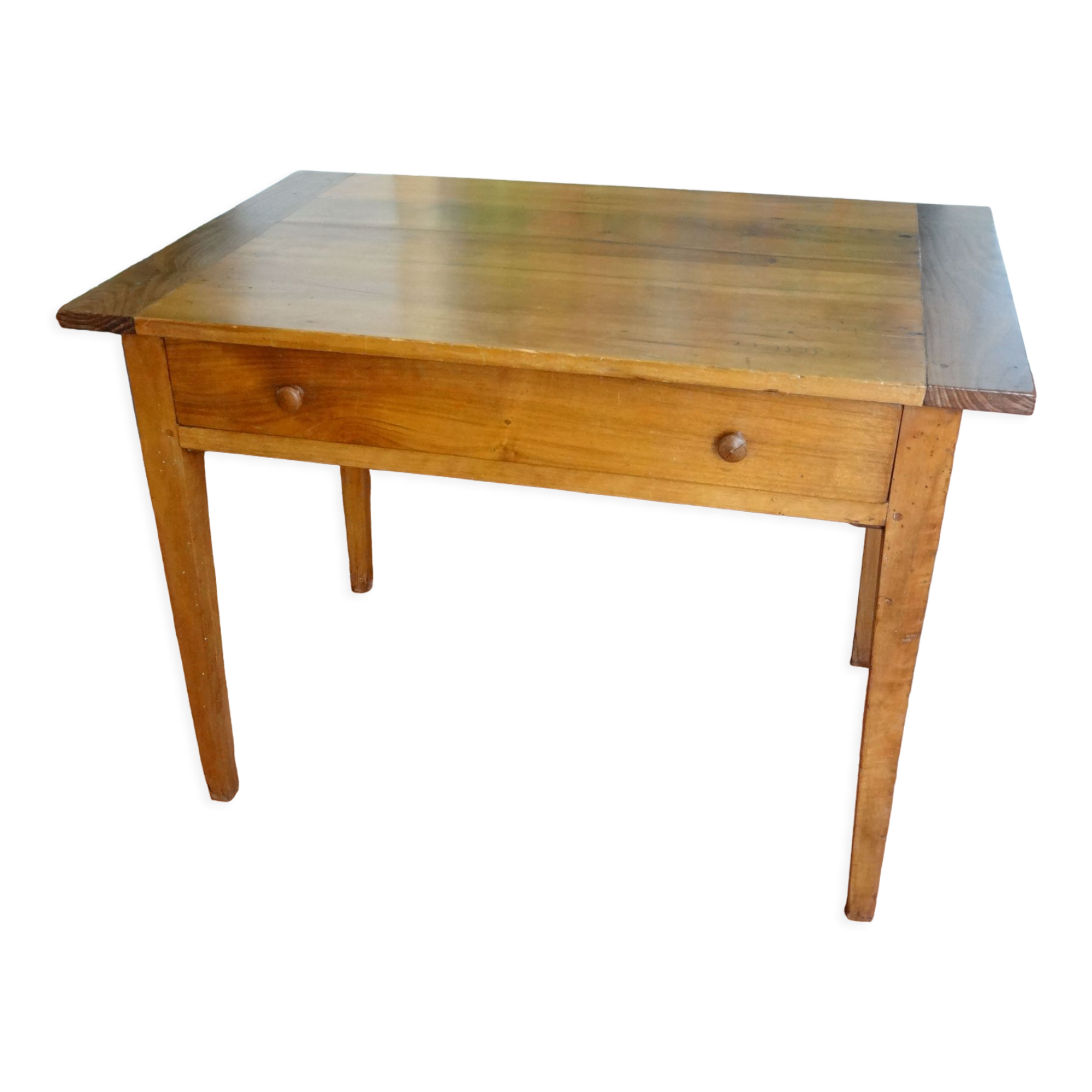 Cherry wood desk nineteenth century with a belt drawer 92 x 67 x 60 cm