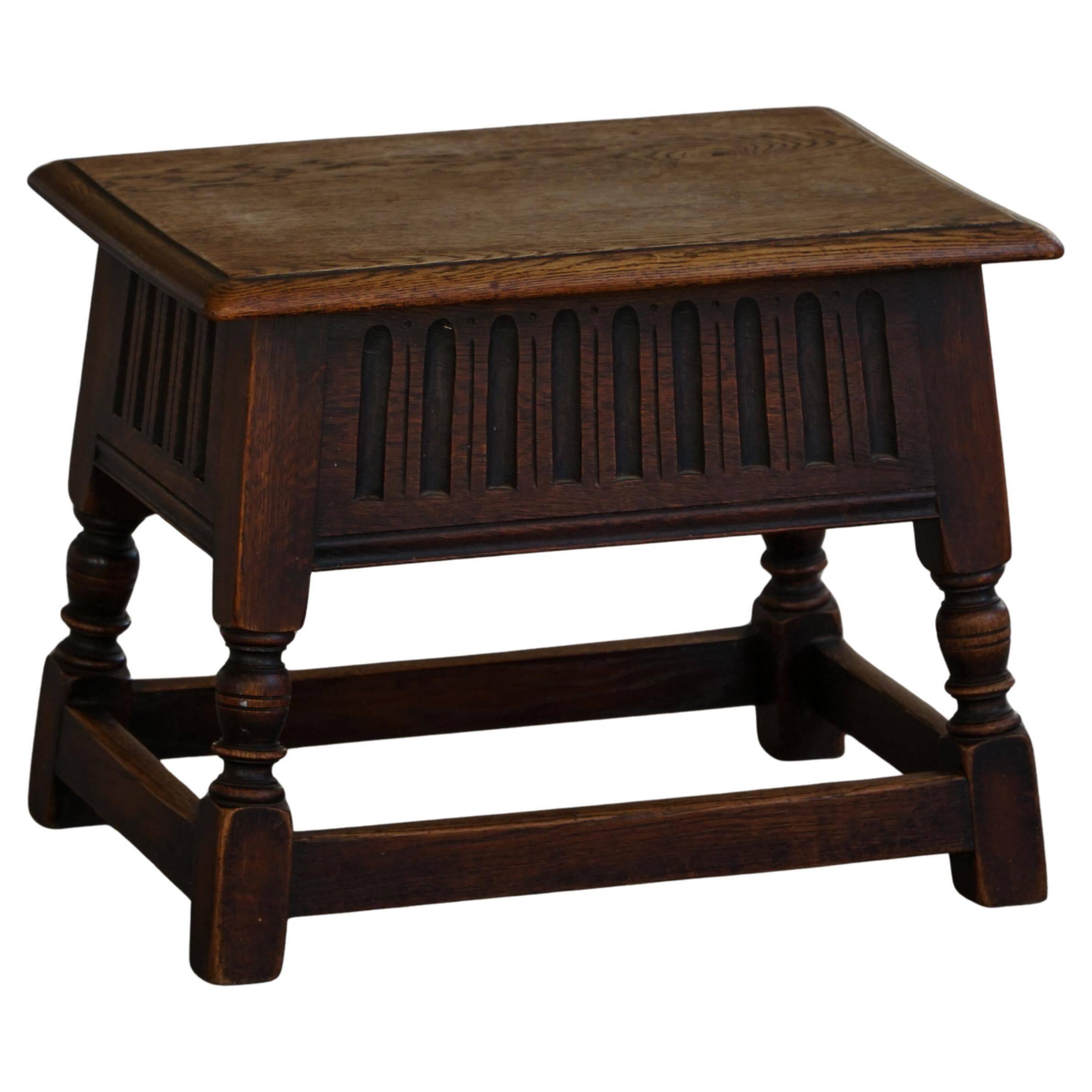 Scandinavian oak stool/box from the early 20th century, 1900s.