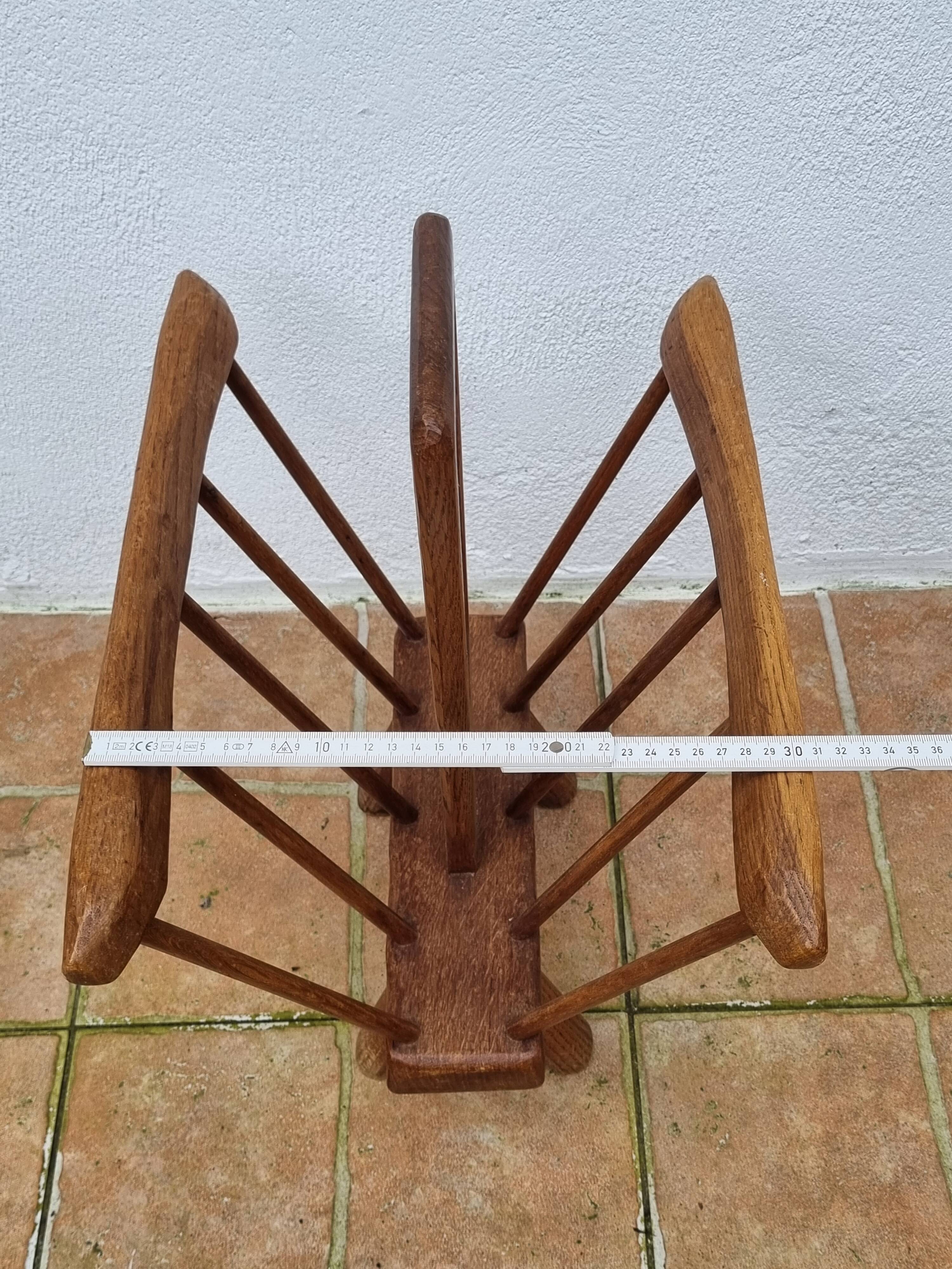 Vintage solid wood magazine rack, 1960s, Scandinavian style