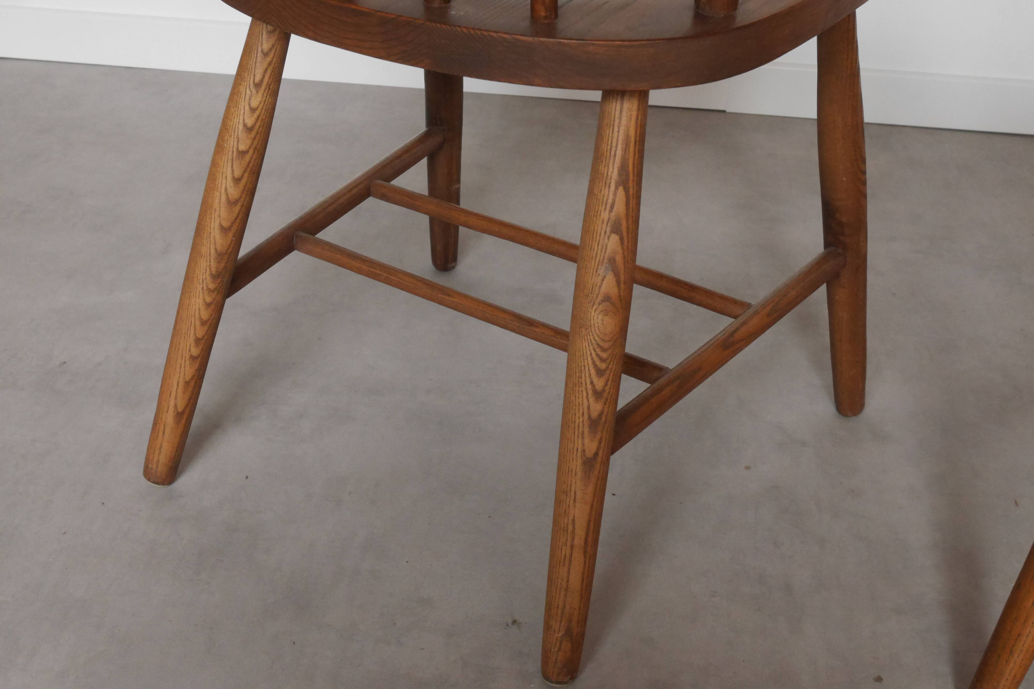 2 american walnut chairs