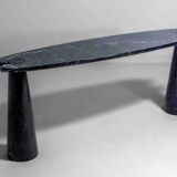 'Eros' console table in black marquina marble by Angelo Mangiarotti