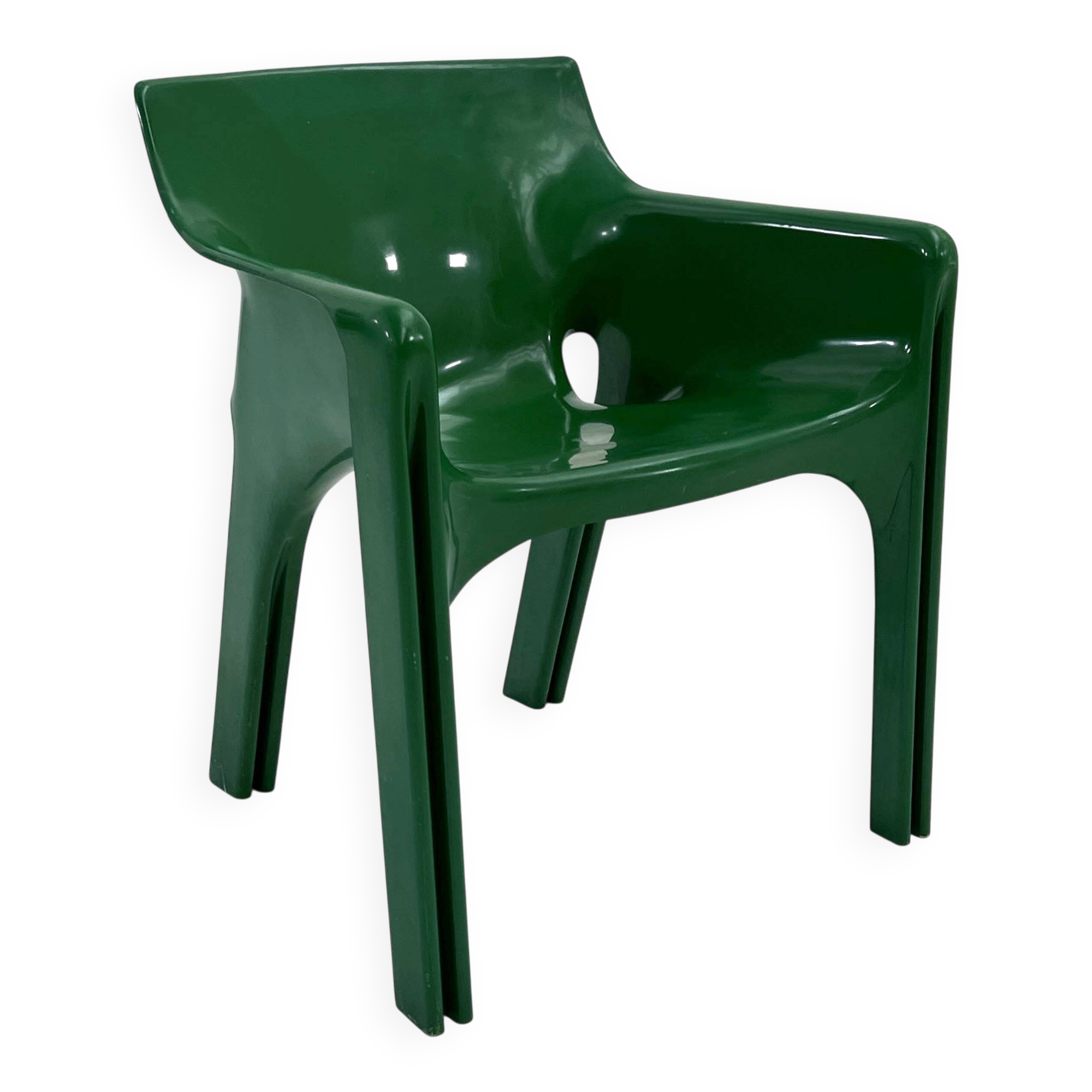 Fauteuil Vert Gaudi de Vico Magistretti pour Artemide, 1970