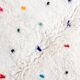 Berber carpet beni ouarain ecru with multicolored polka dots 255x146m