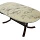 Table basse vintage en bois et marbre Design minimaliste Suède années 70