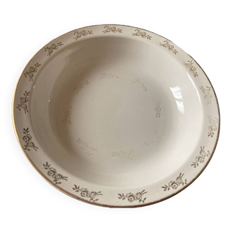 Grand plat ancien creux en porcelaine TBEG