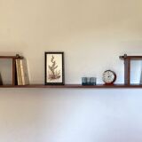 Varnished wooden wall shelf, 1960s