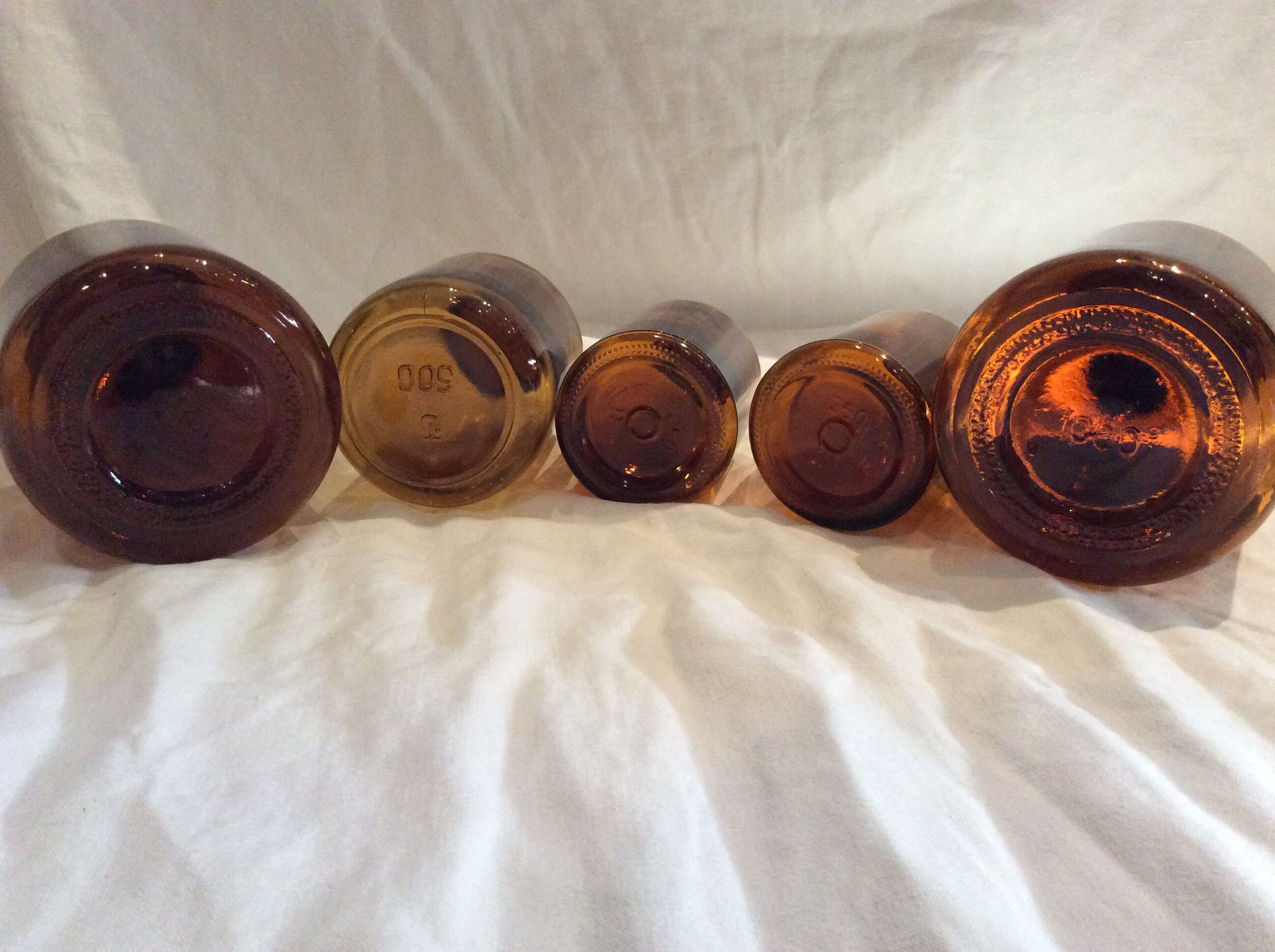 Lot of 5 bottles of apothecary