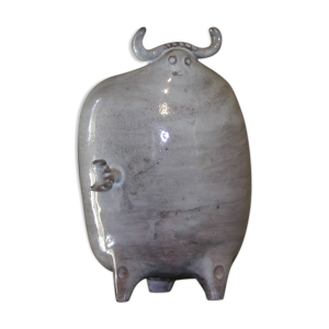 vase en céramique bouquetin