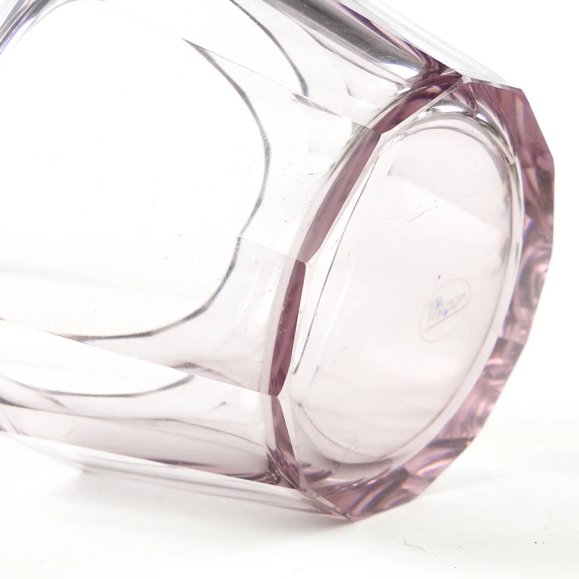 Art Deco vase, crystal, Moser, Czechoslovakia, 1930s