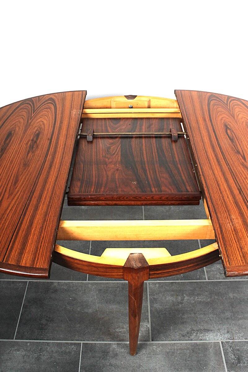 Table et chaises en palissandre Møller modèle 80 par Niels Otto (NO) Møller pour JL Møllers, années 1960, ensemble de 5.